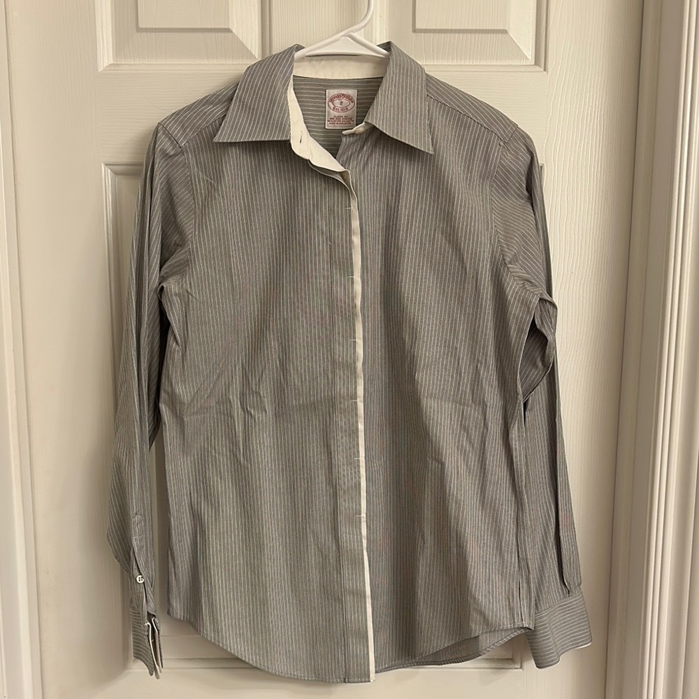 Brooks Brothers Non-Iron Button Down Shirt - Grey - 2